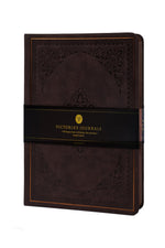 1186 Victoria's Journals Vintage Çizgili Defter 12x17 cm Koyu Kahverengi