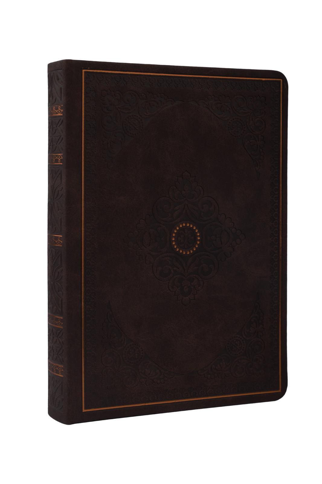 1186 Victoria's Journals Vintage Çizgili Defter 12x17 cm Koyu Kahverengi