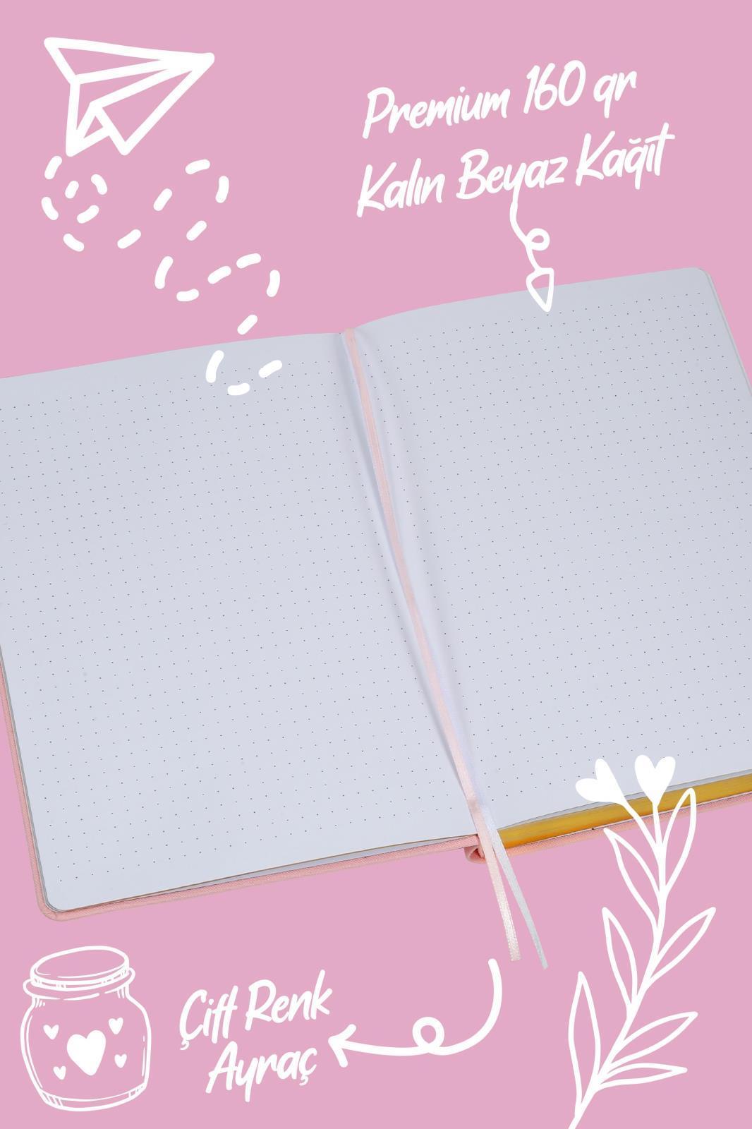 Victoria's Journals Bujo Keten Defter 96 Yaprak A5 160 Gr. Noktalı