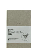 Victoria's Journals Smyth- Günlük Ajanda 9x14 cm. Ivory  80 gsm 416 sayfa. Esnek Kapak. Gümüş Yaldız Kenar.Gümüş