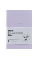 Victoria's Journals Smyth- Günlük Ajanda 9x14 cm. Ivory  80 gsm 416 sayfa. Esnek Kapak. Gümüş Yaldız Kenar.Lila